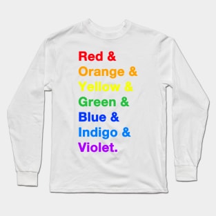 Rainbow Color Names Long Sleeve T-Shirt